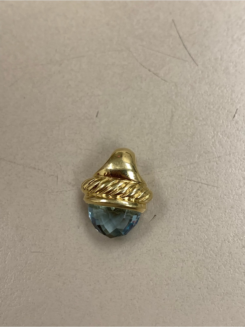david yurman 18k blue topaz pendent